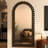 Medieval-Style Wall-Mounted Floor-Standing Arched Full-Length Mirror-118663616
