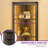 Aspenn 67" H Corner Bookcase with LED Light, Corner Storage Cabinet with Adjustable Shelf-2090997708