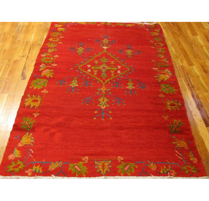 Tapis Oushak turc antique avec médaillon en losange