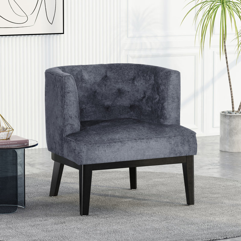 Fauteuil demi-tonneau l 30 po Gilmanton, Tissu gris