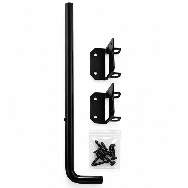 FCD Fence Gate Drop Rod, 24 x 3 Inch, Black, 4 Pack