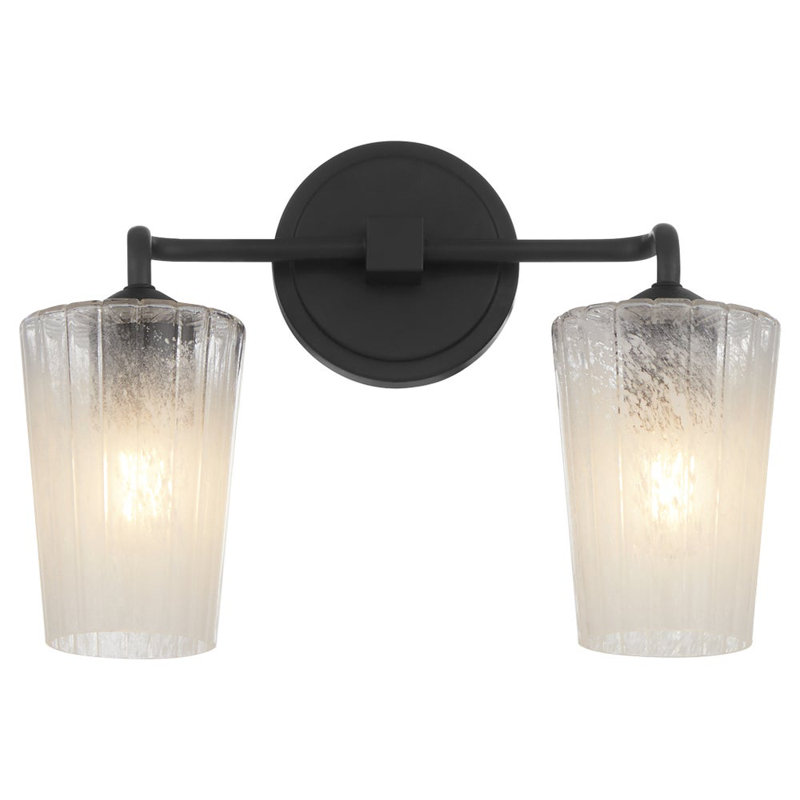 Éclairage pour meuble-lavabo 2 lumières Adlea, Matte Black