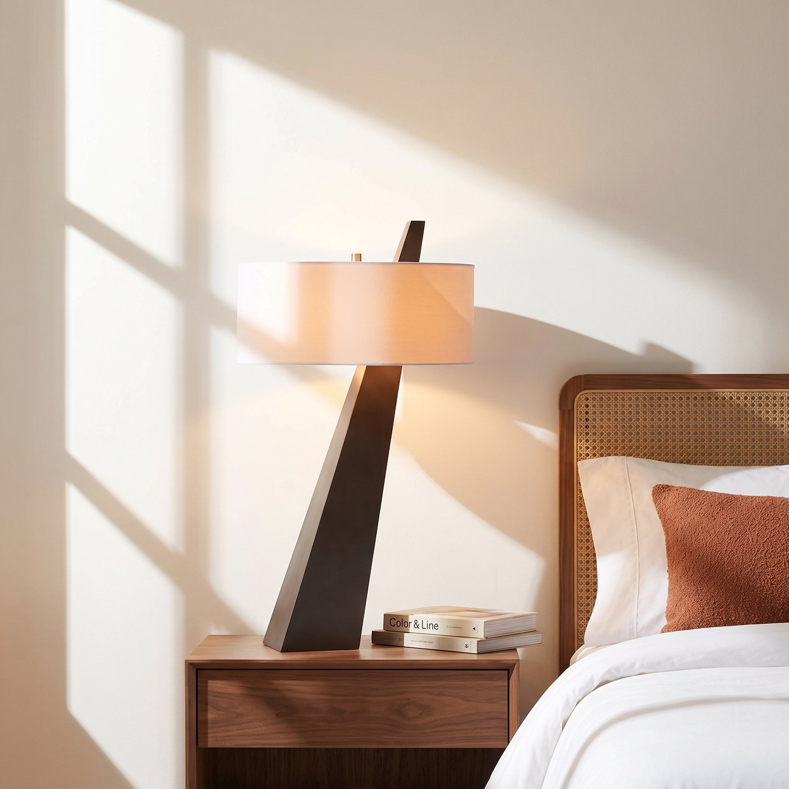Nova of California Obelisk Desk Lamp, Walnut