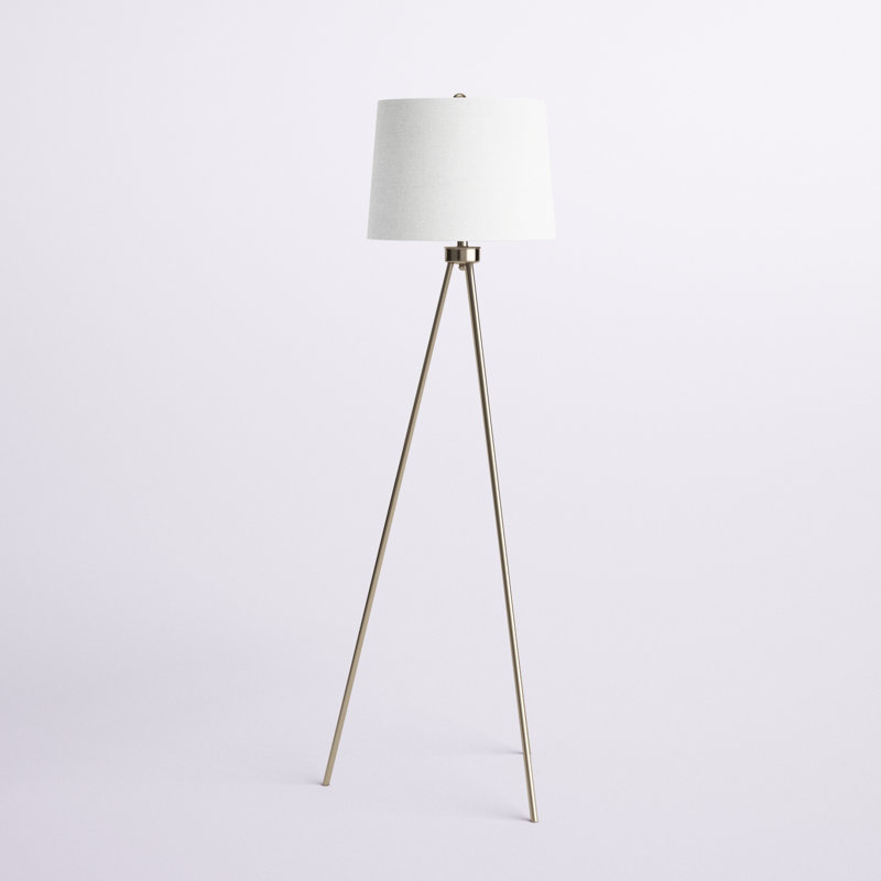 Lampe trépied 62 po Atasia Alberdina, Plaqué or