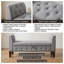Banc de rangement à couvercle rabattable rembourré Bataille-1087088194