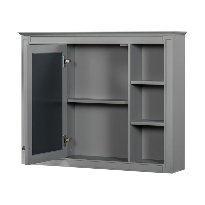 Meuble-lavabo 36 po avec armoire à pharmacie, Gris, Argent