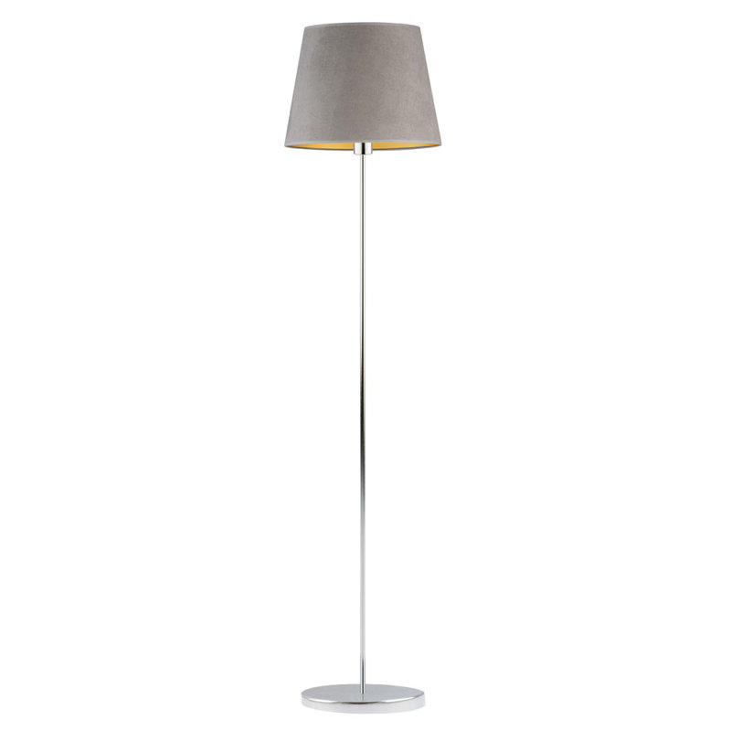 Alfiero Floor Lamp, Gray/Gold, Stainless Steel