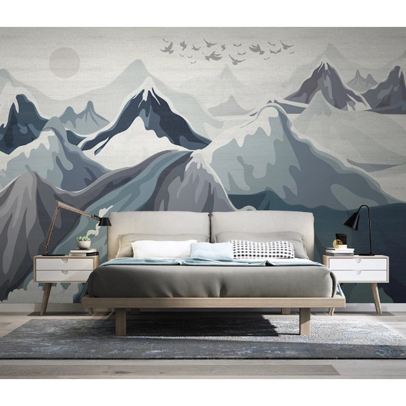 Geometric Shapes Wall Mural, 48.96" L x 75" W
