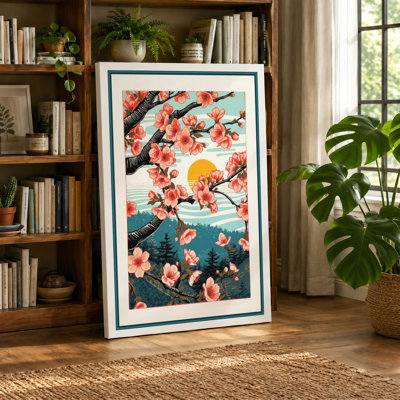 Blossoms Over Water Botanical - Wrapped Canvas