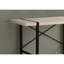 Bureau d'ordinateur contemporain de 49 po pour bureau à domicile - Stratifié taupe avec pieds modernes en métal noir