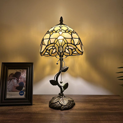Tiffany Table Lamp Stained Glass Nadya LED Bulb Included 8"W*8"D*16"H