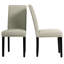 Chaises de salle à manger rembourrées en lin avec dossier haut et siège rembourré 2 pièces Red Barrel Studio®-418564022