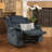 Classic Design Steel Gray Plush Fabric Glider Recliner for Luxurious Comfort and Timeless Elegance-124285476
