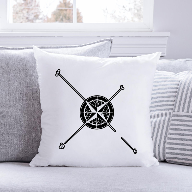 Nautical Sea Life_106 - Coussin décoratif avec coussin décoratif, H 20 po x l 20 po