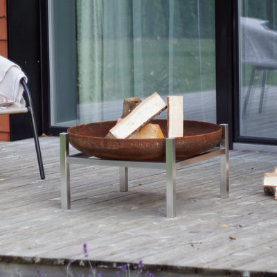 Round Stainless Steel Fire Pit