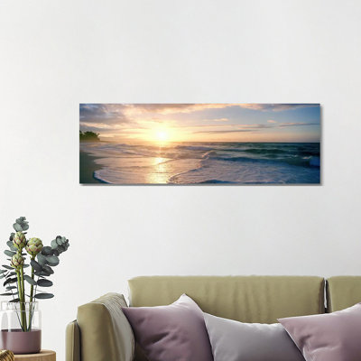 Coucher de soleil sur la mer - Giclée sur toile tendue avec châssis