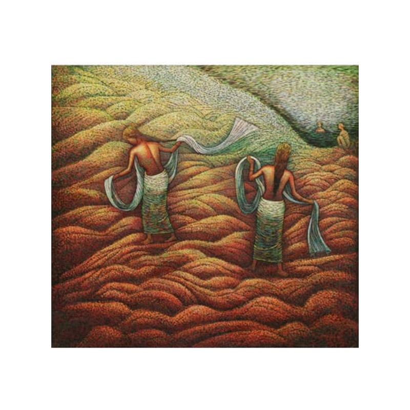 Paysans | Huile sur toile | Par Dinesh Gain