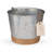 Twine Jute Wrapped Galvanized Ice Bucket, Set Of 1, Twine