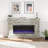 Waverly Wide Mantel With Linear Electric Fireplace & Crystal Ember Bed