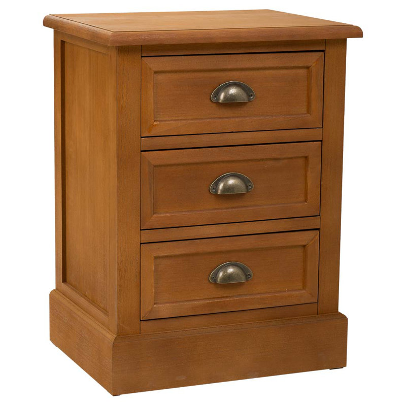 Leann 45cm W Solid Wood Bedside Table
