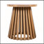 Ensemble de conversation extérieur moderne avec fauteuil club en bois d'acacia et table d'appoint pour jardin, terrasse et patio.