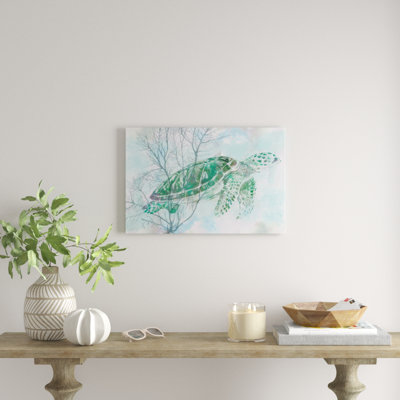 «Sea Turtle I», reproduction de peinture à l'aquarelle