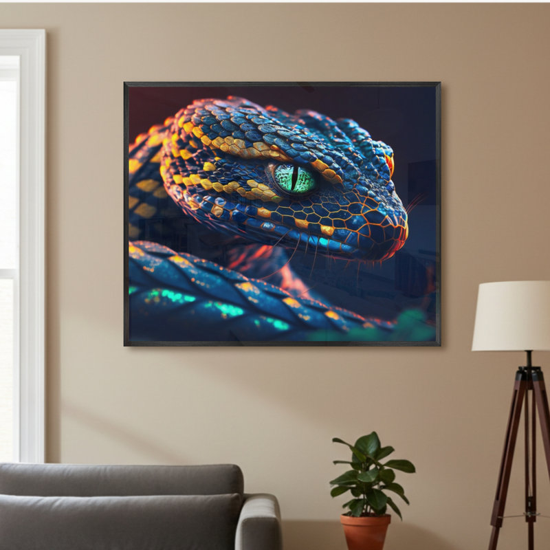 Single Picture Frame LED Illuminated Wall Art Wall Art on Glass / Aluminium, 50 cm H x 60 cm W