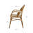 Solid Wood Outdoor Stacking Dining Armchair-22217334