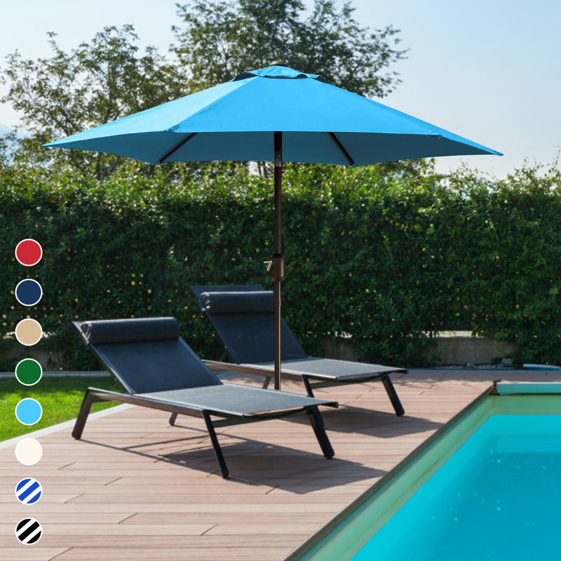 Parasol Shadan avec contrepoids inclus, Bleu