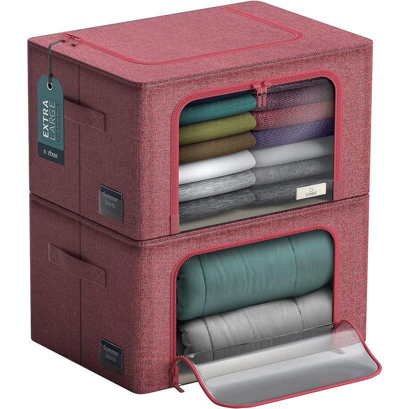 Sac de rangement en tissu Sorbus, Rose