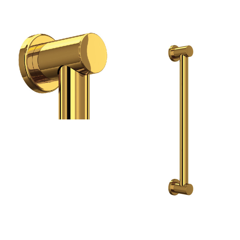 Lombardia 18" Grab Bar, 18" W, Unlacquered Brass