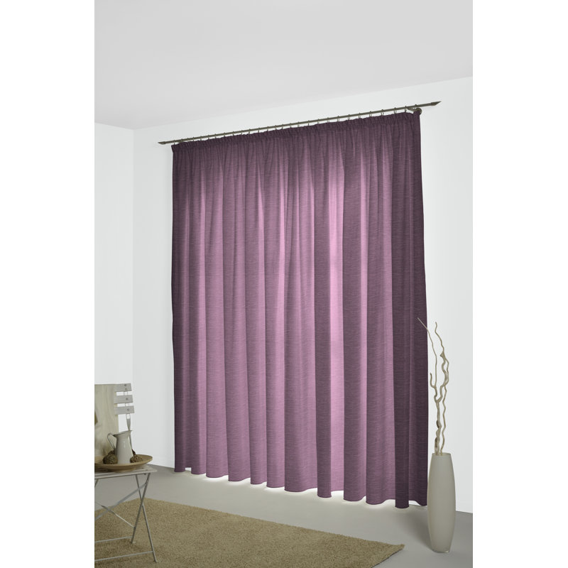 Breedlove Room Darkening Curtain Single Panel, 245cm H x 132cm W, Berry