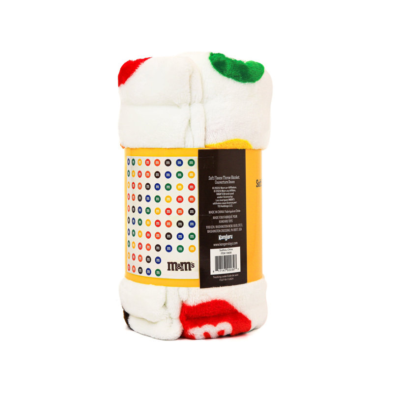 M&M's Candy-Inspired Reversible Fleece Throw Blanket 60"x48"