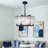 Demontrez 23.6" Modern Dimmable Chandelier Glass Relief Adjustable Height for Living room and bedroom