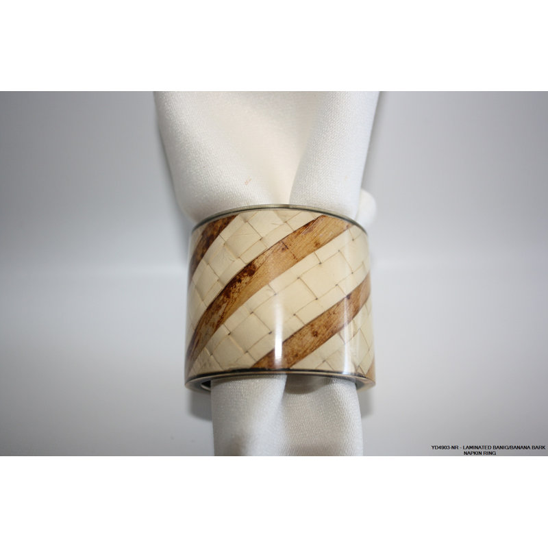 Anneau de serviette en banig/écorce de banane stratifié