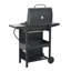 Barbecue au propane pour barbecue à 3 brûleurs en acier inoxydable pour l'extérieur, 26 000 BTU avec tablettes latérales, couvercle, roues et ouvre-bouteille, finition noire