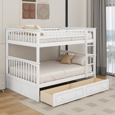 Full Over Full Bunk Bed With Drawers