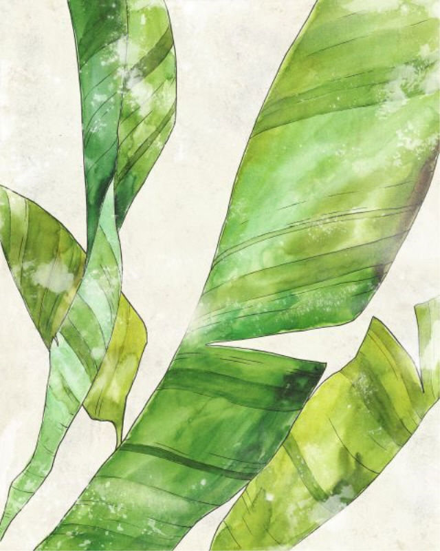 «Tropical Holiday II» par Barclay Butera - Impression sur toile, Image au pinceau gel, H 30 po x l 24 po x P 1,5 po