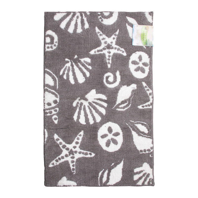 Tapis pour salle de bain Karinthia, L 21 po x L 34 po, gris