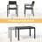 Cademon 4 - Person Aluminum Rectangular Extendable Outdoor Dining Set-166406287