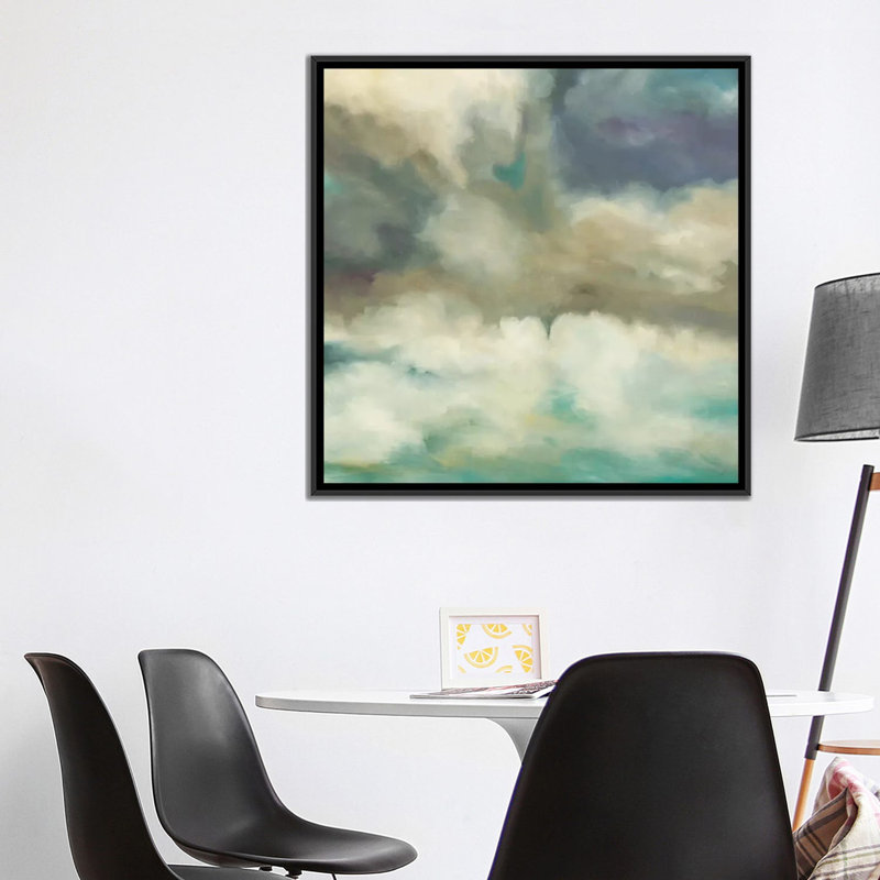 « gathering storm », impression sur toile, H 37 po x l 37 po x P 1,5 po, Toile avec cadre noir, Pas de tapis