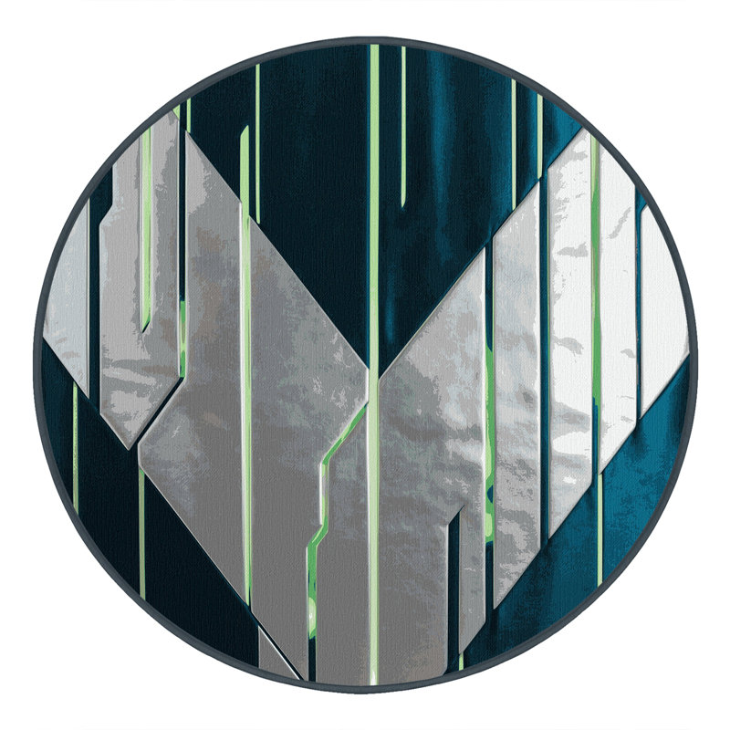 Starforge Pattern Rug, Round 7'