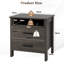 55cm W Manufactured Wood Bedside Table-84895429