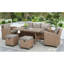 Ensemble de 6 chaises d'extérieur en rotin pour jardin, chaise, tabourets et table en rotin d'osier et résine Topmax-405544285