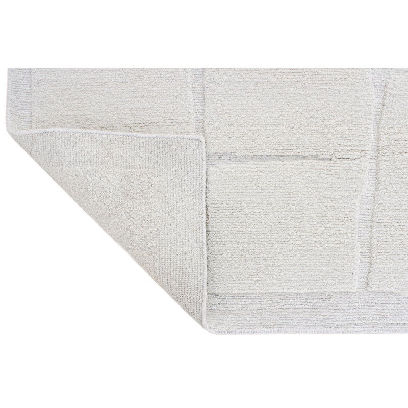 Tapis rectangulaire en laine noué à la main gris / argent, Rectangle 9 pi x 12 pi