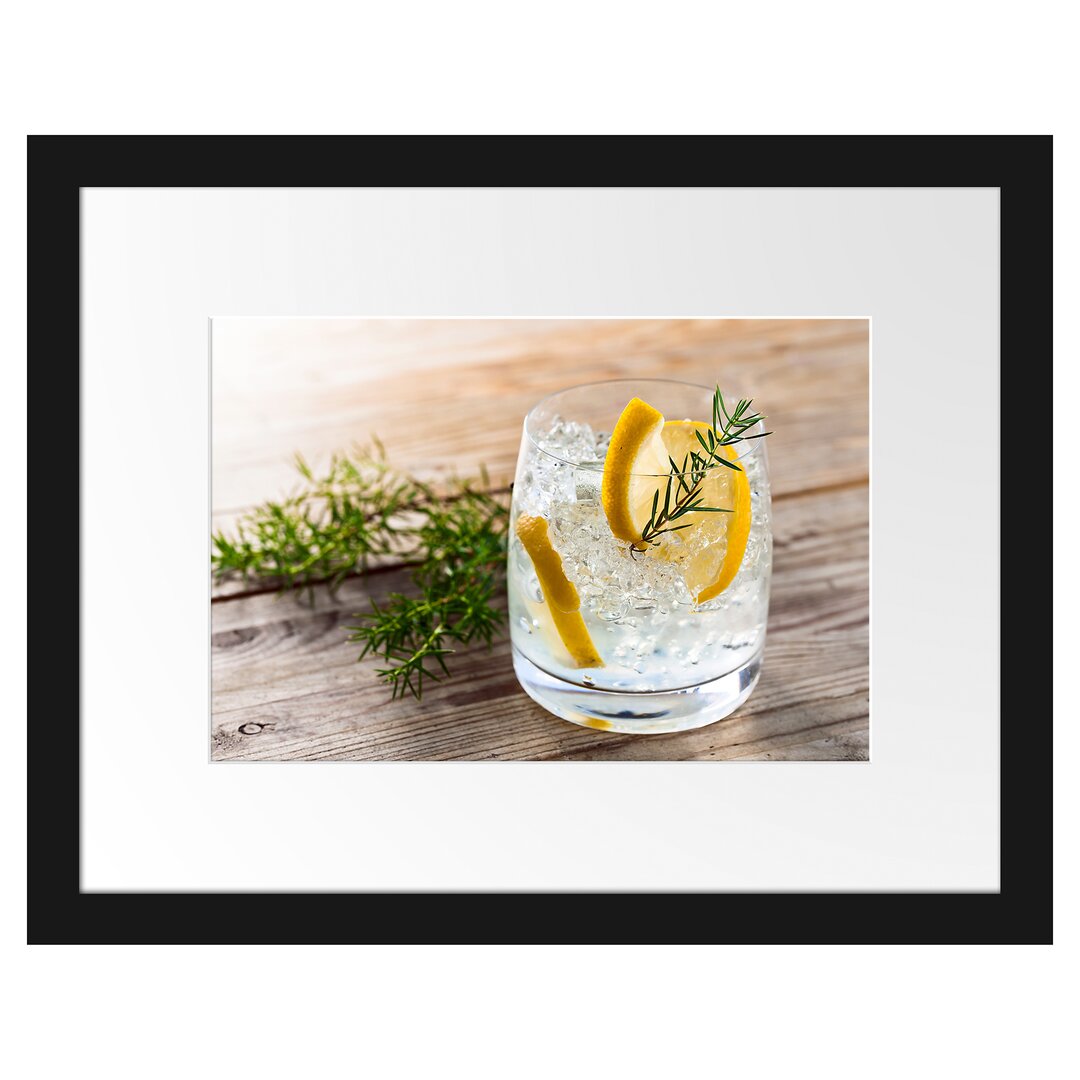 Gerahmtes Poster Leckerer Gin Tonic