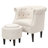 Starks Upholstered Chesterfield Chair with Ottoman-1083616617
