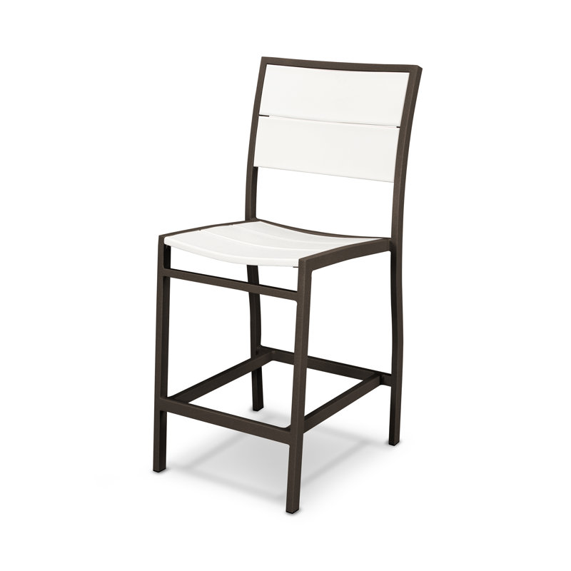 Chaise d'appoint POLYWOOD Surf City, Bronze texturé / Blanc classique