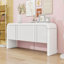 Console 63 pouces à motif ondulé moderne avec 4 portes et tablettes réglables-117061463