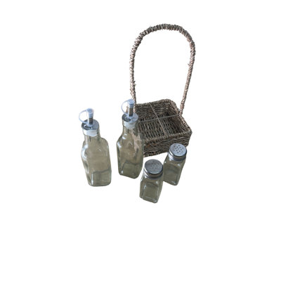 Quadratischer Glas-Besteckkasten